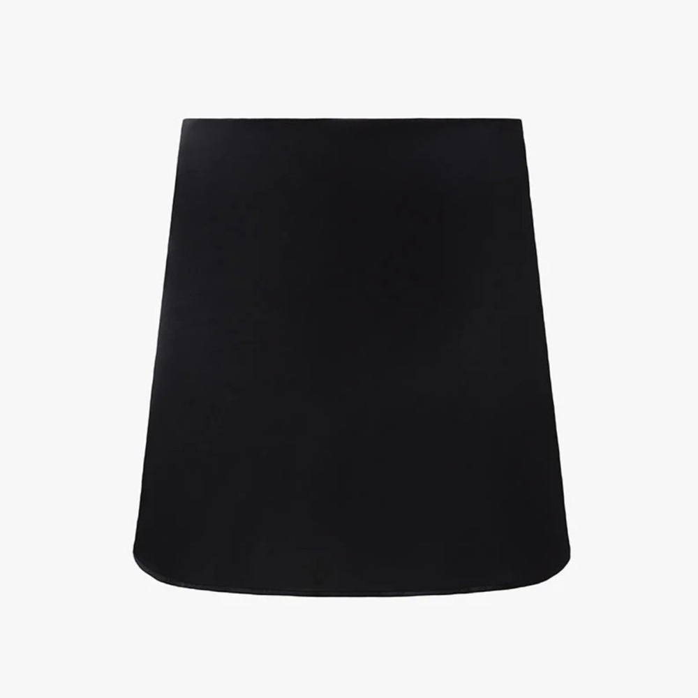 NWT+Original Packaging WeWoreWhat Mini Slip Satin Charmeuse Skirt In Blk Size XL